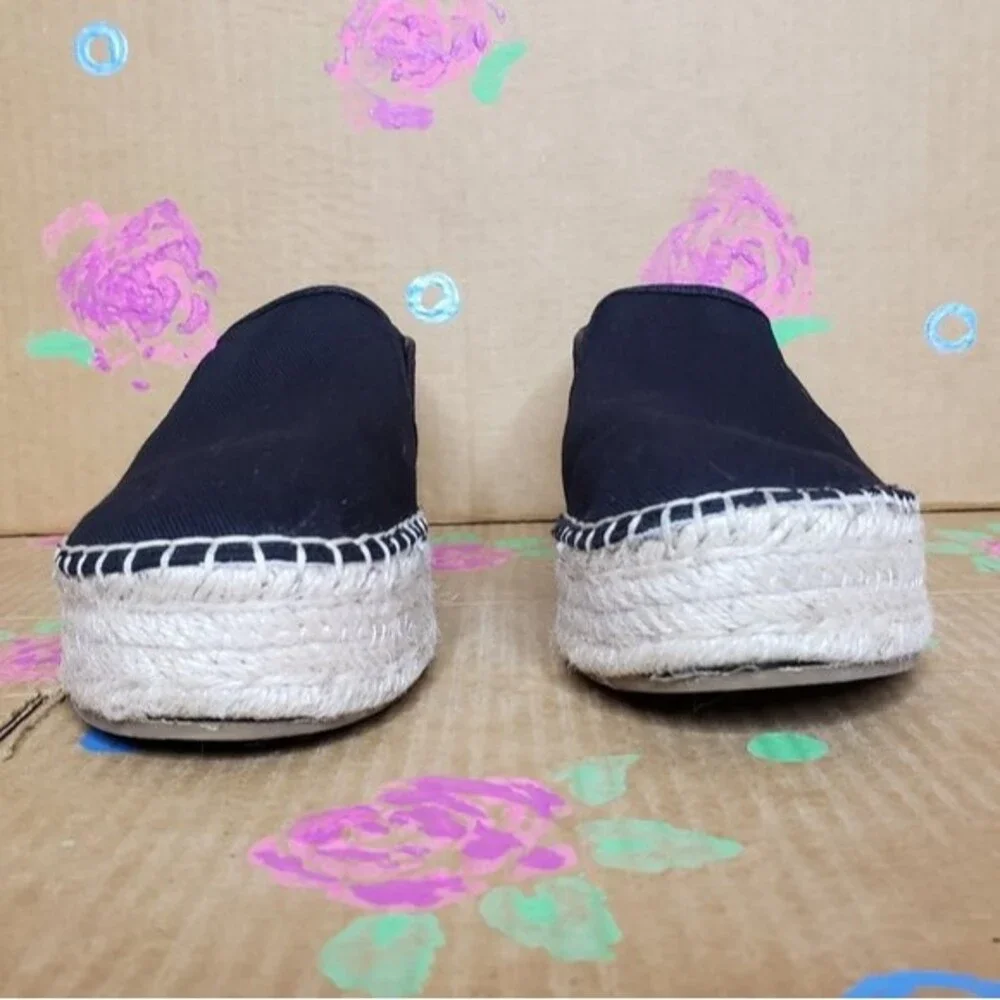 CIRCUS BY SAM EDELMAN CAMELLIA BLACK ESPADRILLE SHOES SIZE 8.5